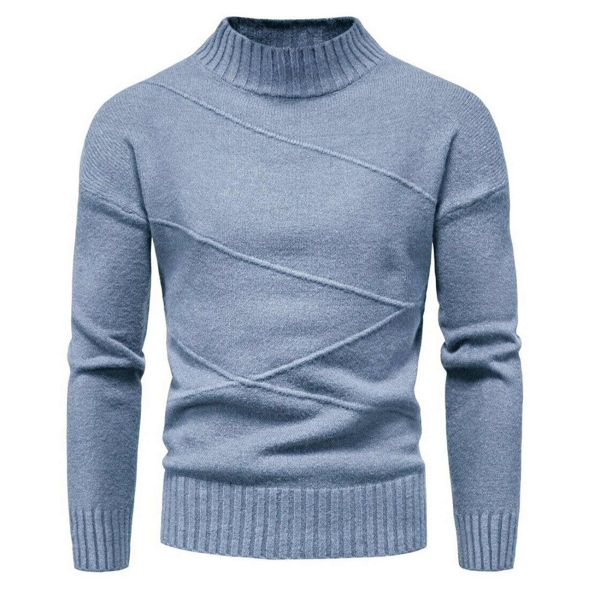 Slim Fit Men's Sweater - Orion-Light Blue-M-Nora Luxe