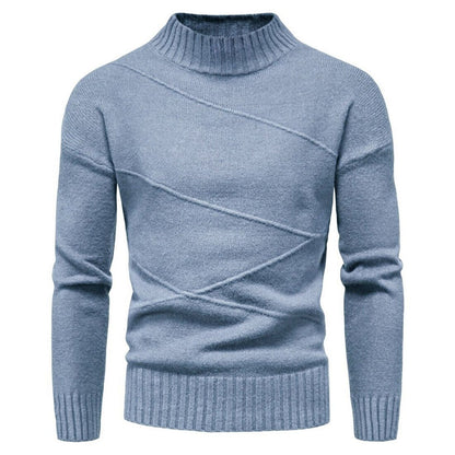 Slim Fit Men's Sweater - Orion-Light Blue-M-Nora Luxe