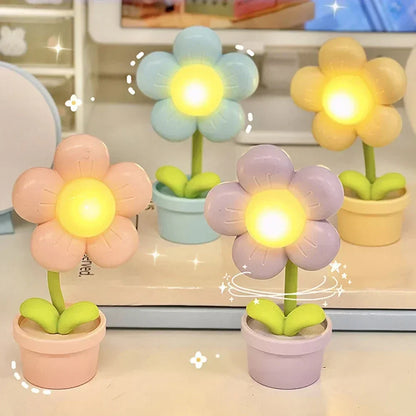 Small Flower Relaxing Table Lamp - BlossomGlow-Pink-Nora Luxe