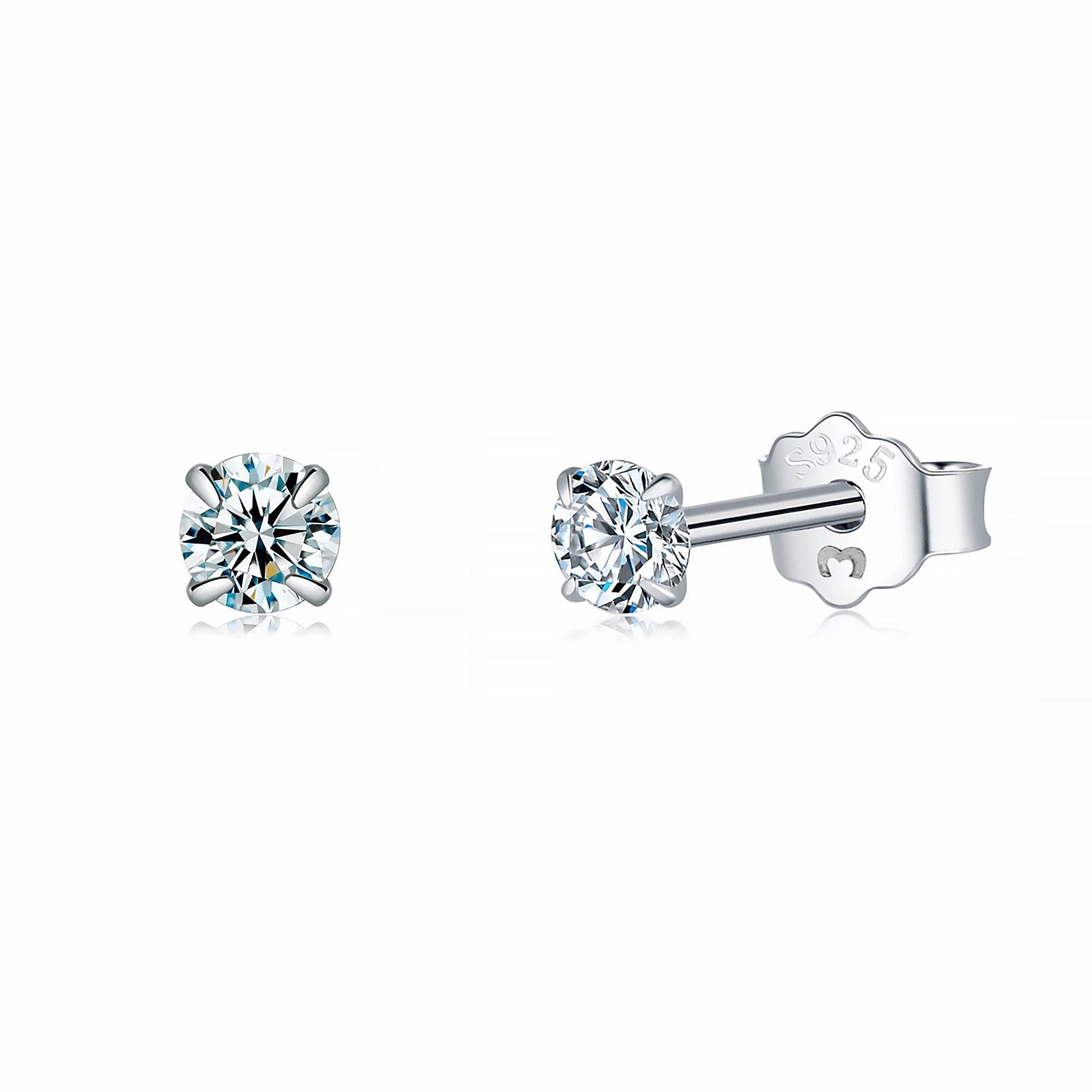 Small Zirconia Earrings - Lynette-0.08 in-Silver-Nora Luxe