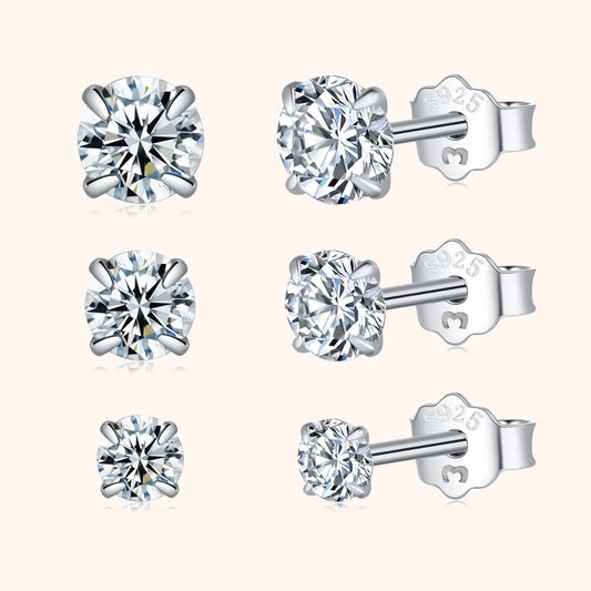 Tiny Cubic Zirconia Stud Earrings - Pexav