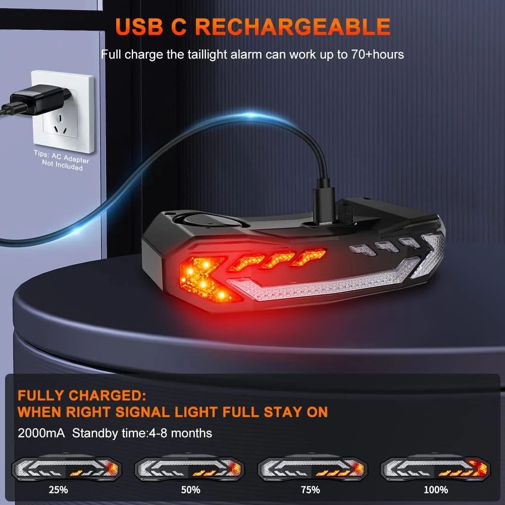 Smart Rear Light Alarm - BikeGuard™-Nora Luxe