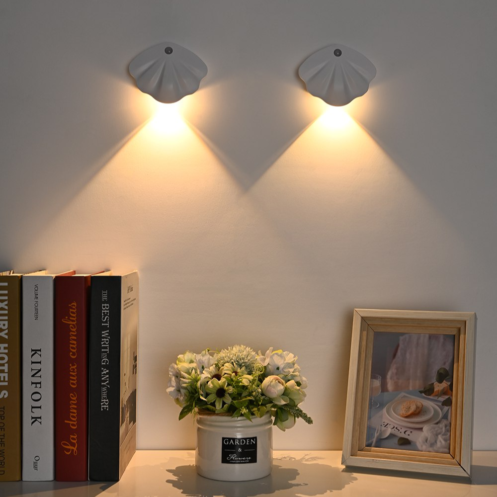 Smart Shell Motion Sensor Lamp - LumiMotion-White-Nora Luxe