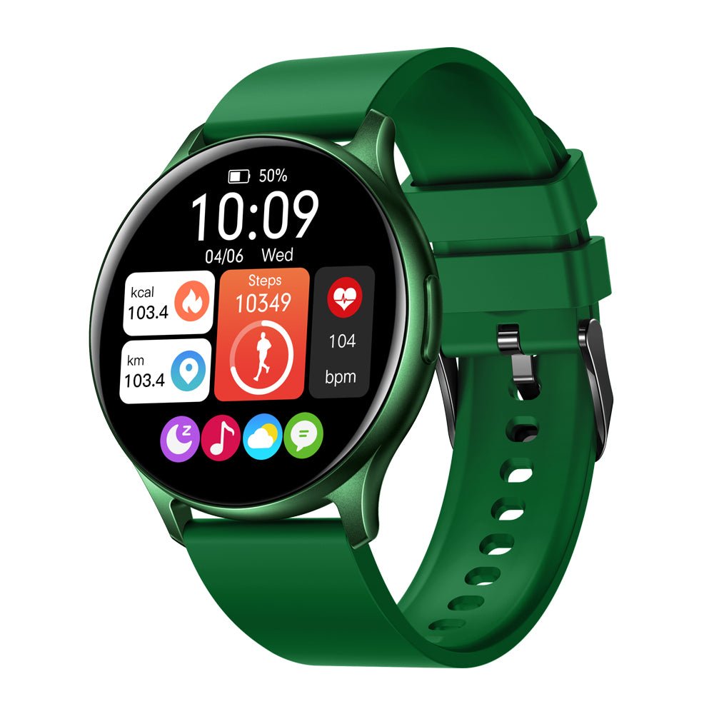 Smartwatch and Fitness Tracker with Bluetooth - SmartVibe Pro-Green-Nora Luxe