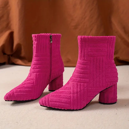 Smooth Ladies' Boots with Block Heel - Selene-Black-4.0-Nora Luxe