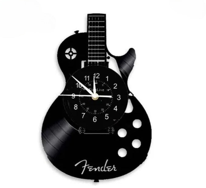 Musical Guitar Shaped Wall Clock