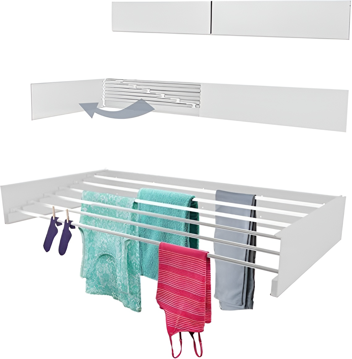 Compact Foldable Wall Mount Dryer Rack