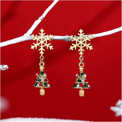 Sparkly Holiday Drop Earrings | Ladies Christmas Jewelry - Pexav