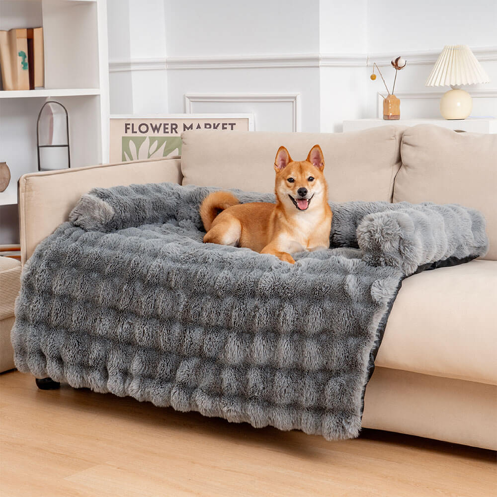 Soft Dog Bed - PlushNest-Gray-S-Nora Luxe