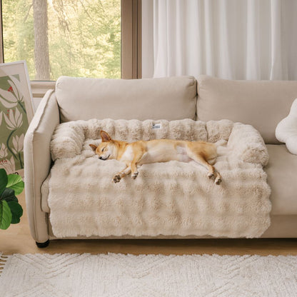 Soft Dog Bed - PlushNest-Khaki-S-Nora Luxe