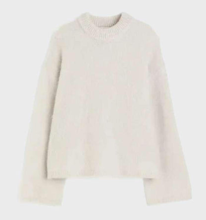 Classic Simple Mohair Ladies Sweater - Pexav