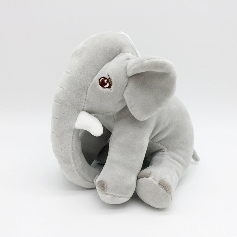 Soft Plush Elephant Cuddle Toy for Babies - TinyTrunk-Gray-Nora Luxe