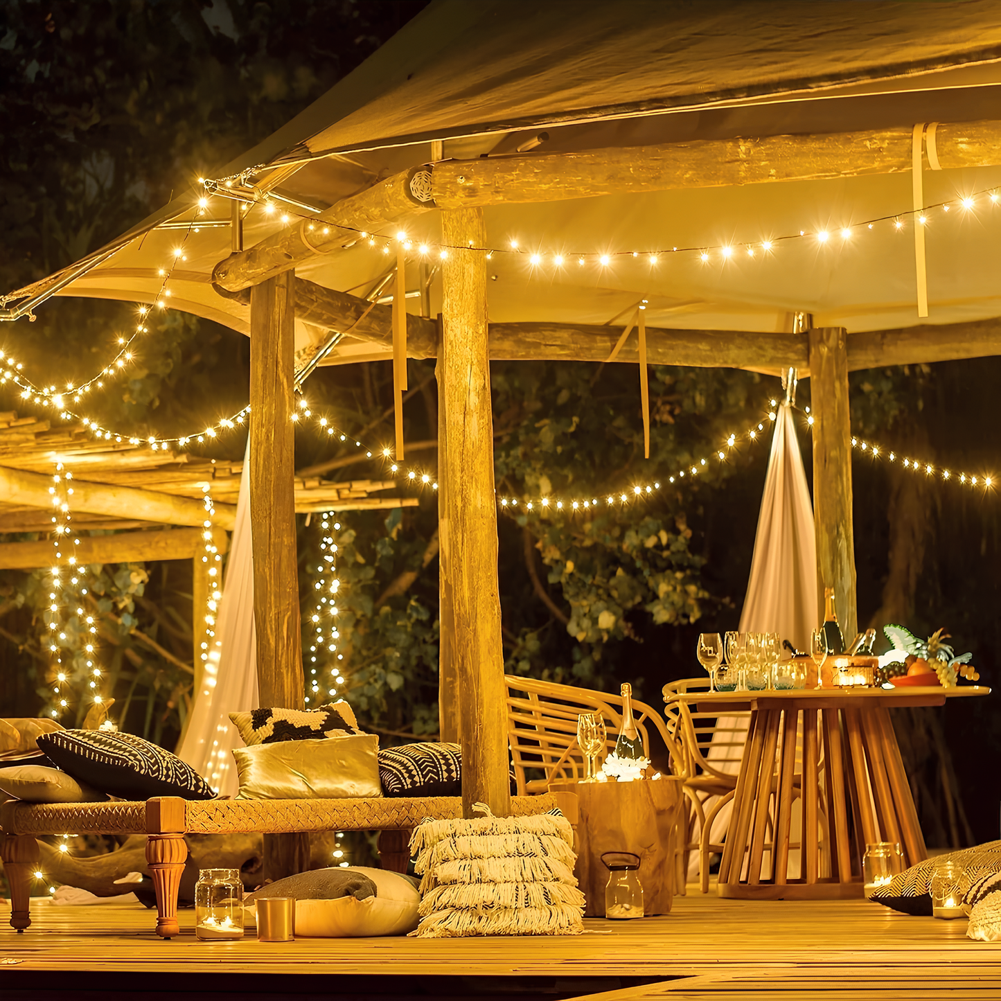 Solar Energy Ambient Lighting - SoliGlow-Warm-196.85 inches-Nora Luxe