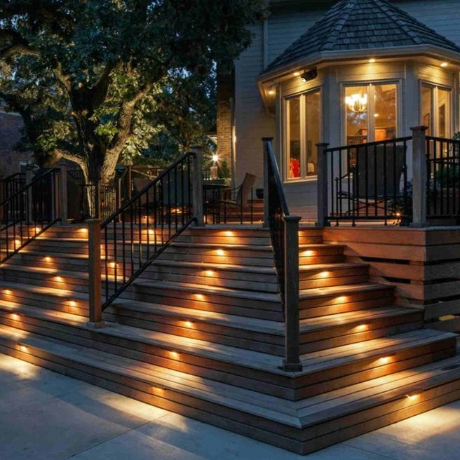 Solar Energy Stair Lighting - SoliStep-Brown-8-Nora Luxe