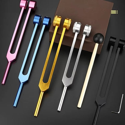 Sound Therapy for Inner Peace - TranquilTone Tuning Forks-Golden round bowl (9.65 in)-Nora Luxe