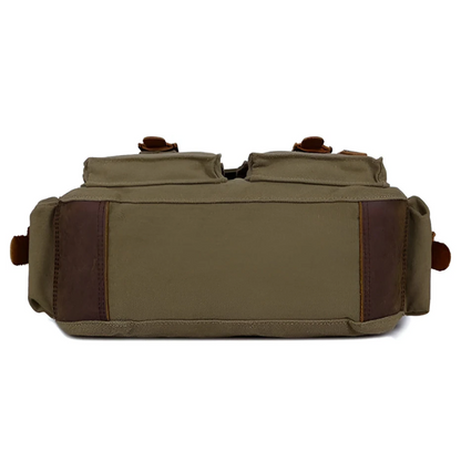 Spacious Men's Canvas Crossbody - UrbanTrail-Nora Luxe