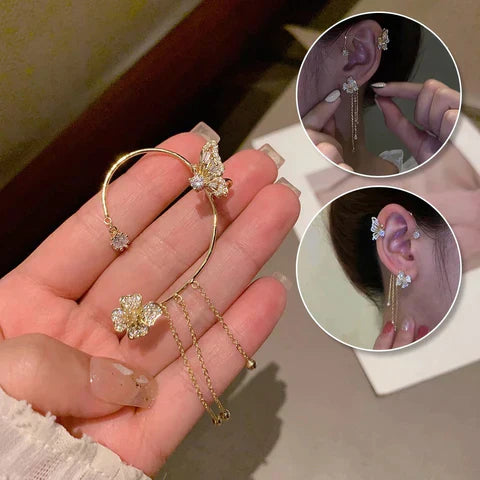 Shining Floral Drop Earrings - Pexav