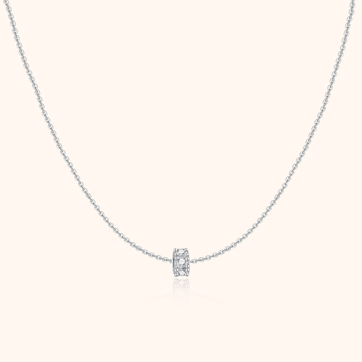 Sparkling Circle Necklace - Valerie-Silver-Nora Luxe