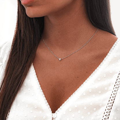Sparkling Circle Necklace - Valerie-Silver-Nora Luxe