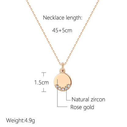 Sparkling Dangle Necklace | Hot Charm Jewellery-White zircon-45cm-Nora Luxe