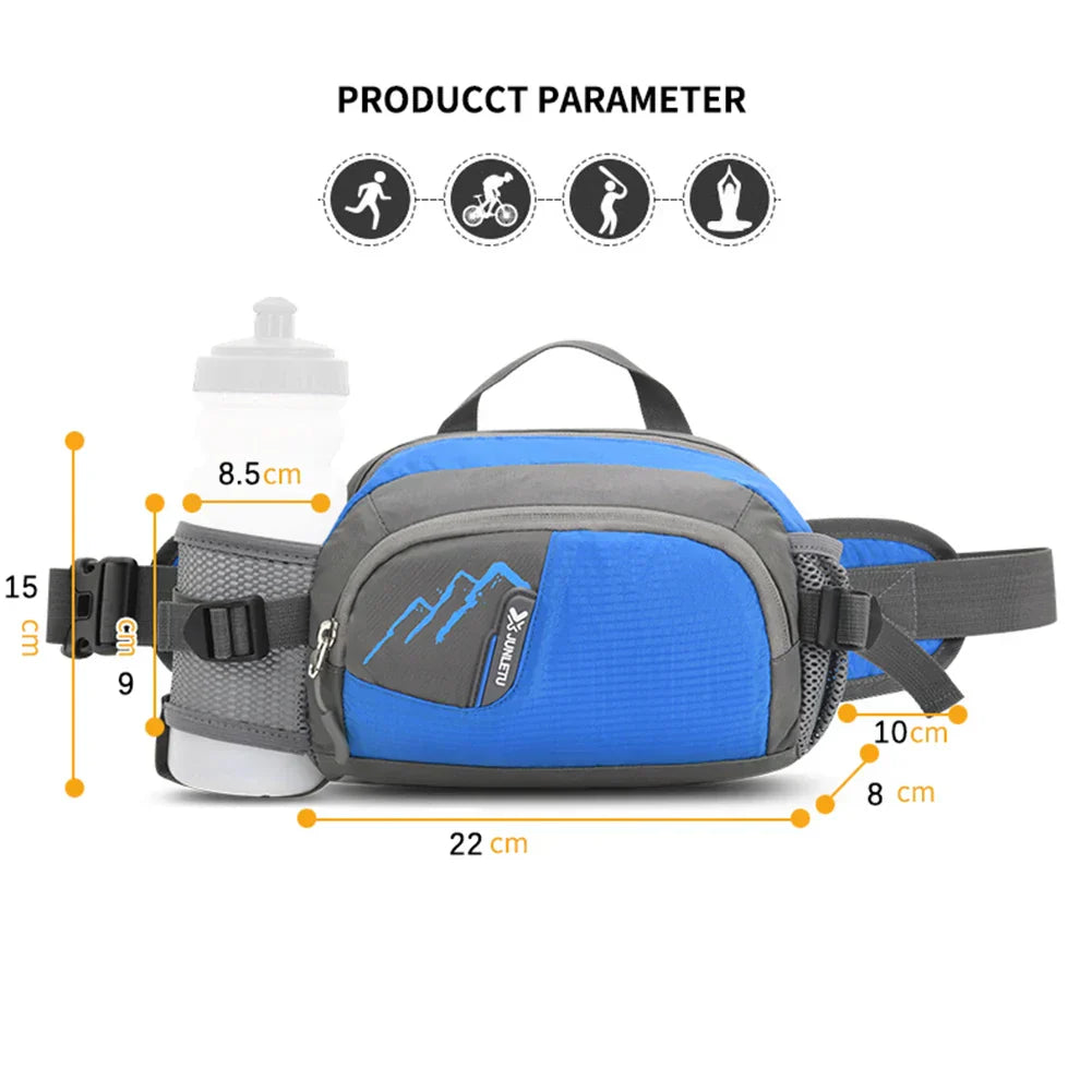 Sport Hip Bag with Bottle Holder - Vega-Orange-Nora Luxe