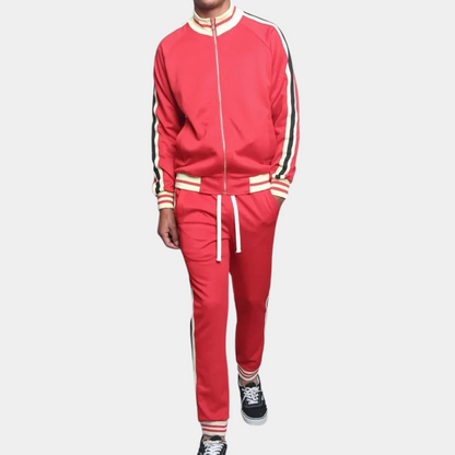 Sporty Tracksuit for Men - Santino-Red-S-Nora Luxe