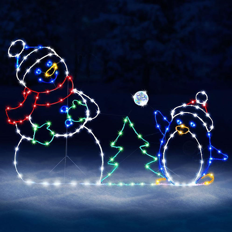 Colorful Flashing Snowglobe Lamp