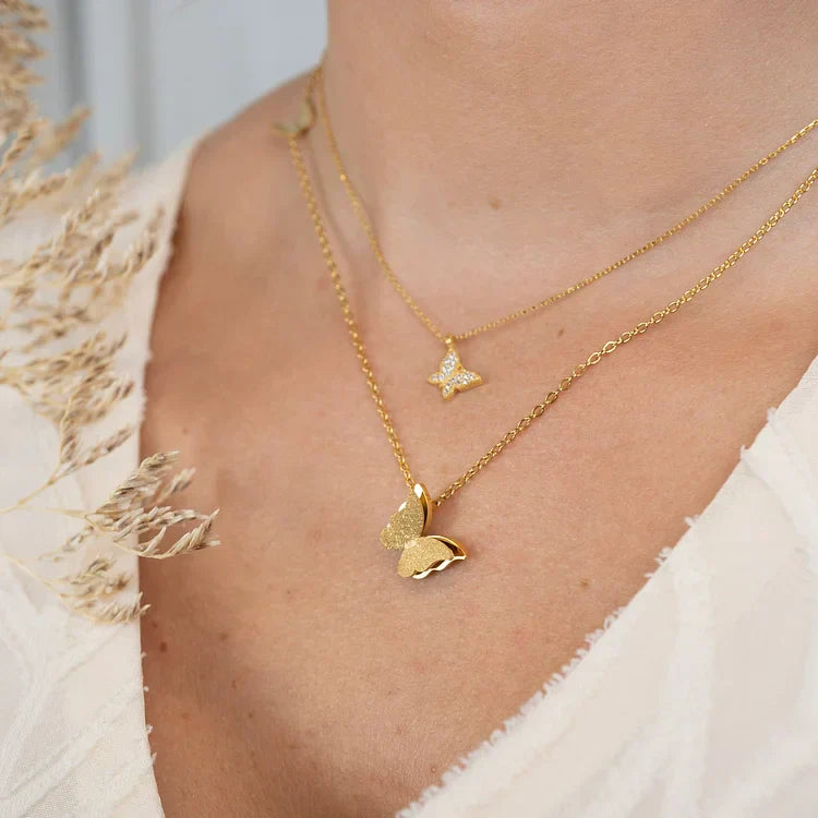 Spring Butterfly Necklace - Alara-Gold-Nora Luxe
