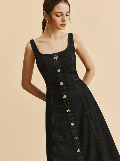 Classic Blue Jeans Shift Dress