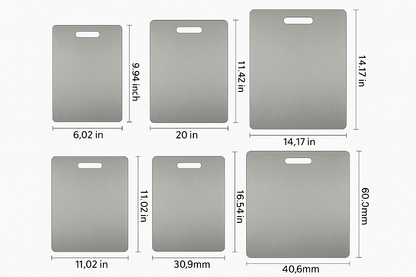 Stainless Steel Cutting Board - ChefGuard-XS (5.91x9.84 in)-Nora Luxe