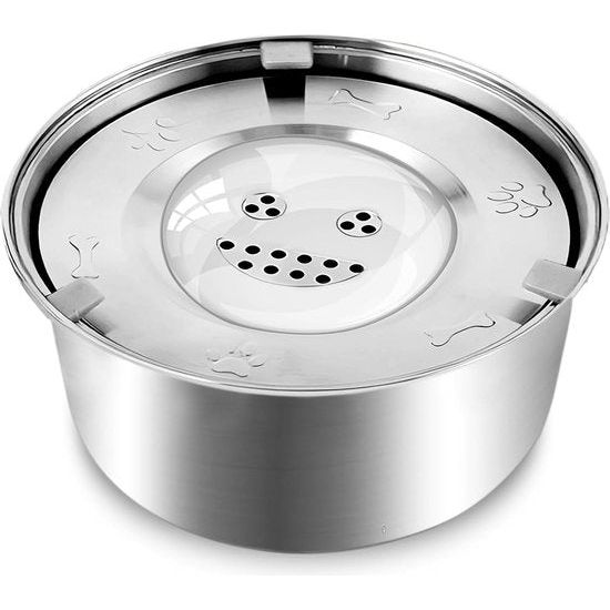Spill Proof Pet Water Bowl - Durable Stainless Steel - Pexav