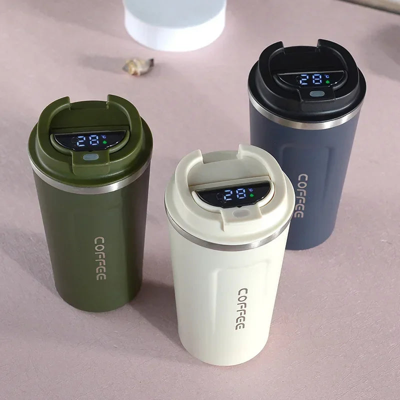 Insulated Smart Coffee Mug with Digital Temp Control - Pexav