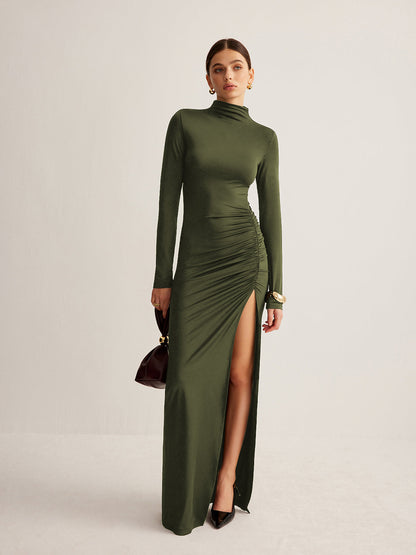 Classic V-Neck Flowy Maxi Dress