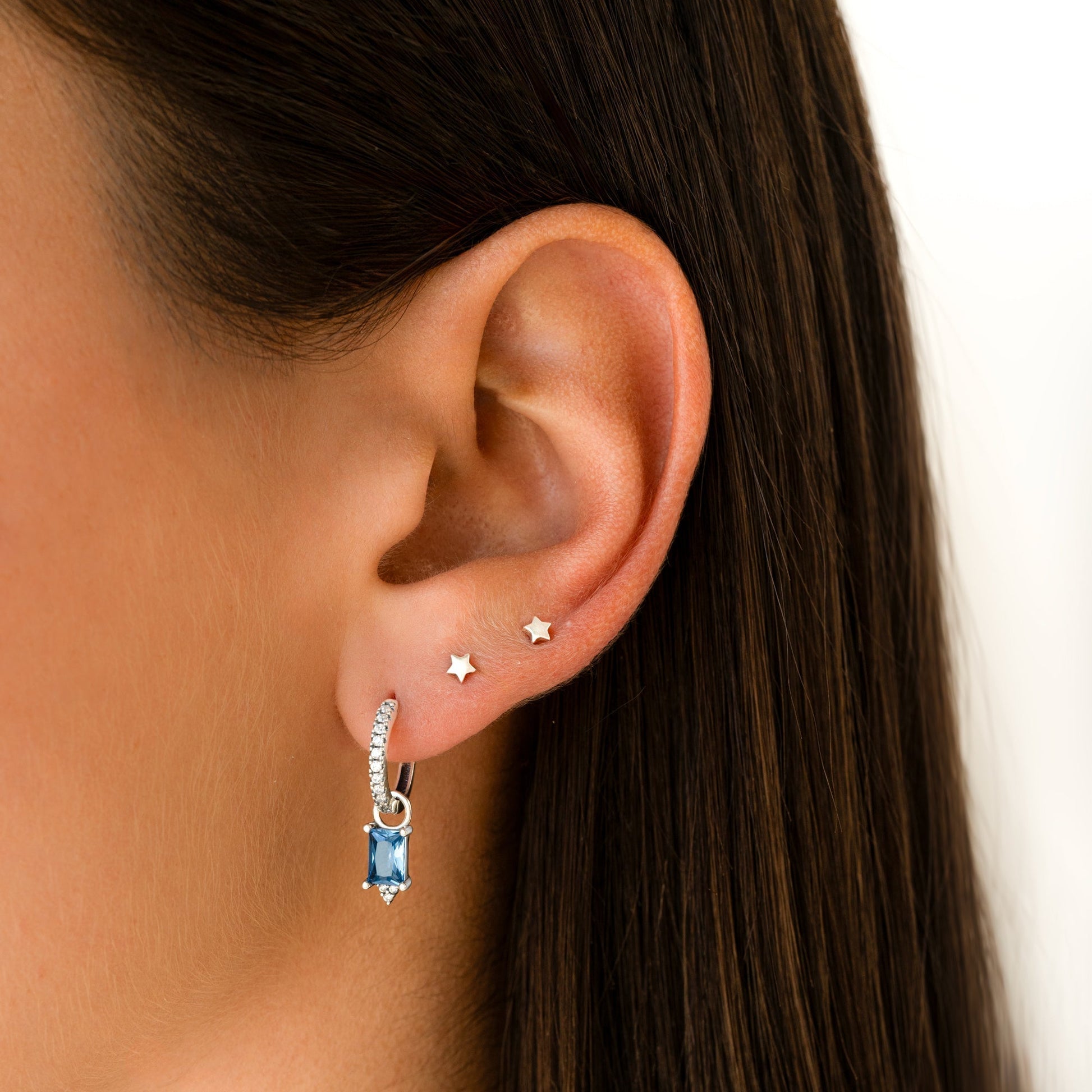 Star Earrings - Luna-Silver-Nora Luxe
