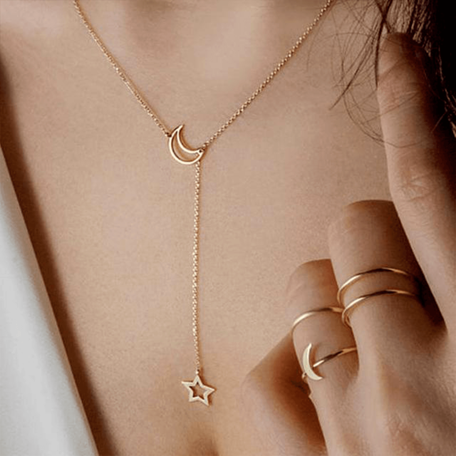 Sparkling Star Pendant Necklace - Pexav