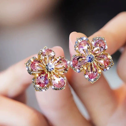 Sparkling Crystal Colorful Drop Earrings - Pexav