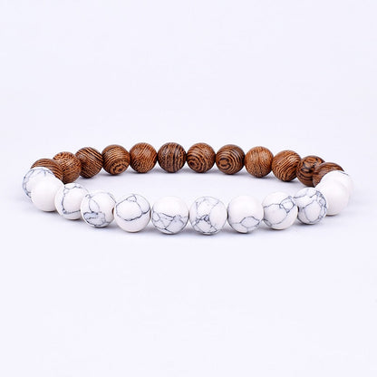 Stone Bracelet | Natural Gemstone Jewellery | Women's Fashion Accessory-Mega Black-S-17cm-Nora Luxe