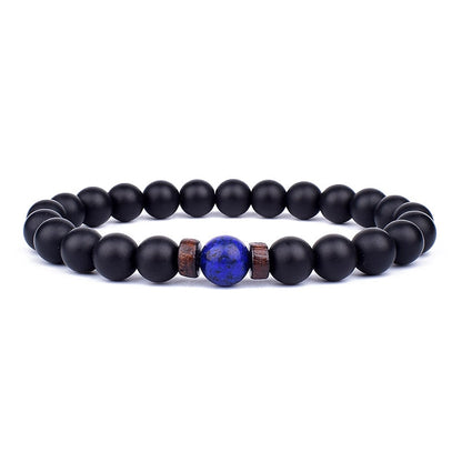 Stone Bracelet | Natural Gemstone Jewellery | Women's Fashion Accessory-Mega Black-S-17cm-Nora Luxe