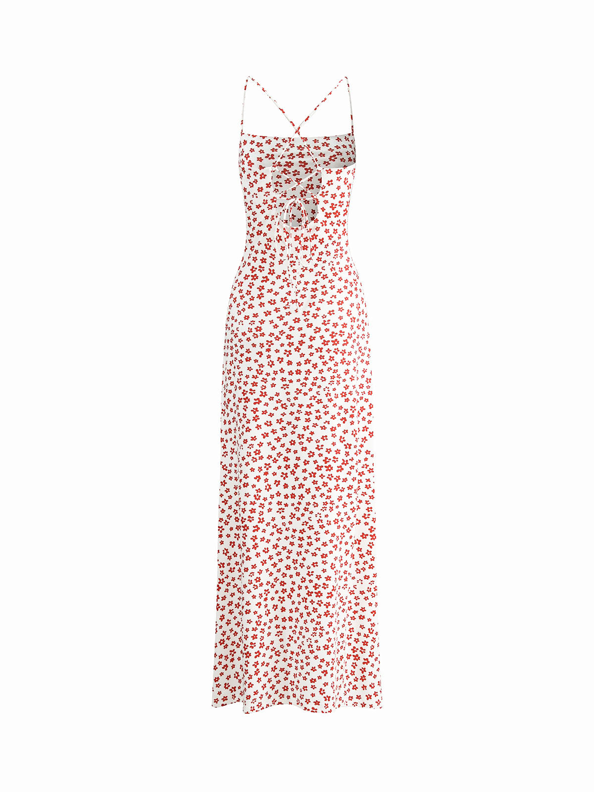 Chic Summer Floral Maxi Sundress with Cross Straps