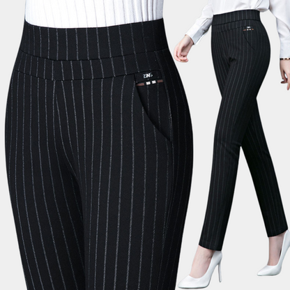 Stretchable Ladies' Trousers for Optimal Comfort - Mira-Black-M-Nora Luxe