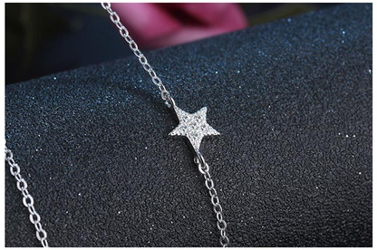 Stunning Silver Star Necklace-Nora Luxe