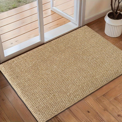 Plush Water Absorbing Door Mat – Soft Non Slip Floor Rug