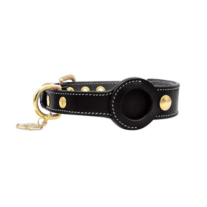 Stylish AirTag Collar for Pets - PurrTrack™-Black-S (11.81–14.57 in)-Nora Luxe