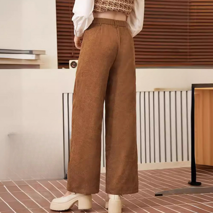 Stylish and Comfortable Brown Women's Trousers - Valeria-XS-Nora Luxe