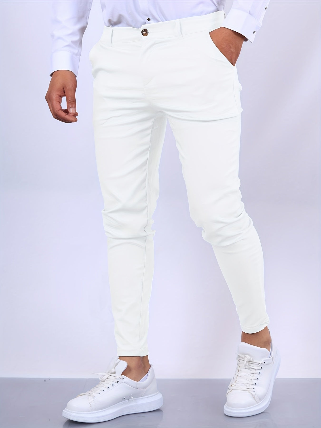 Stylish and Comfortable Men's Chino - Noah-White-S-Nora Luxe