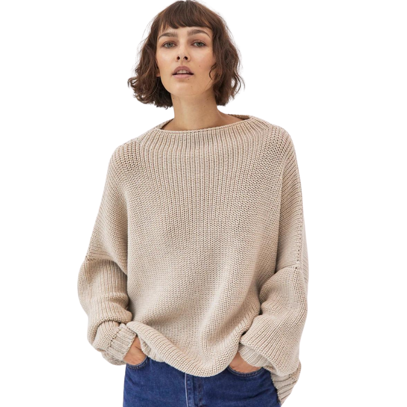 Soft Lilac Women's Crew Neck Sweater - Pexav