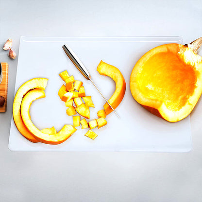 Stylish and Safe Non-Slip Cutting Board - GlassEdge-17.72 x 13.78 in-Nora Luxe