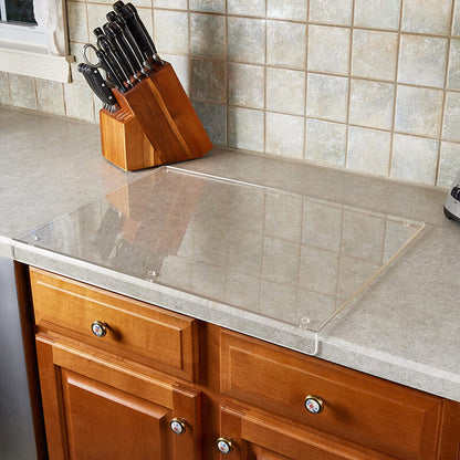 Stylish and Safe Non-Slip Cutting Board - GlassEdge-17.72 x 13.78 in-Nora Luxe