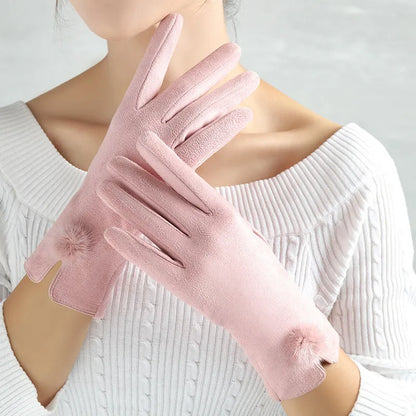 Stylish Autumn and Winter Gloves for Women - Amelia-Pink-Nora Luxe