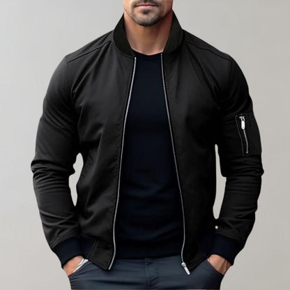 Stylish Bomber Jacket for Men - Rafa-Black-M-Nora Luxe